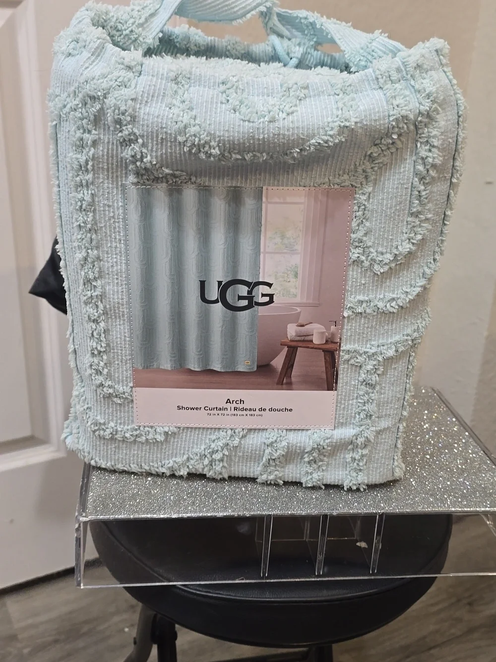 UGG Arch Shower Curtain- Shark Gray